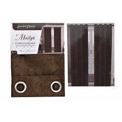 NM CURTAIN 55X90'' BROWN SCR-2333- 