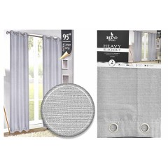 NM HPC CURTAIN BLACKOUT WITH GROMMETS SILVER HPC5024 