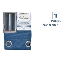 NM JACQUARD CURTAIN WITH GROMMETS 54X90 BLUE BA-411 
