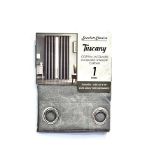 NM JACQUARD CURTAIN WITH GROMMETS 54X90 GREY BA-411 
