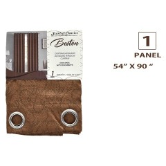 NM JACQUARD CURTAIN WITH GROMMETS 54X90 BROWN BA-41 