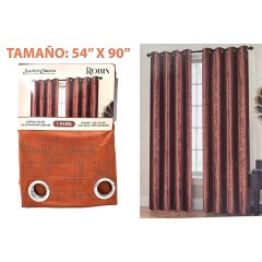 NM JACQUARD CURTAIN WITH GROMMETS 54X90 RUST BA4176 