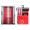 NM CHECK VOILE CURTAIN WITH GROMMETS RED CC-CH40 